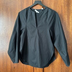 Vince black blouse with balloon sleeved.